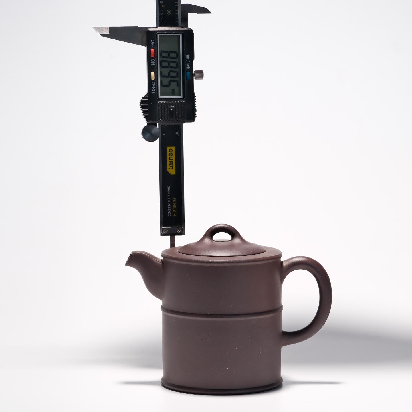 紫砂一厂实力工手 柴油桶壶 约80年代 约280cc 高约88mm