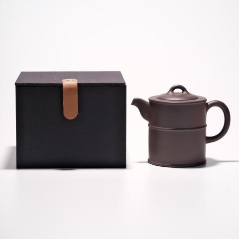 紫砂一厂实力工手 柴油桶壶 约80年代 约280cc 高约88mm