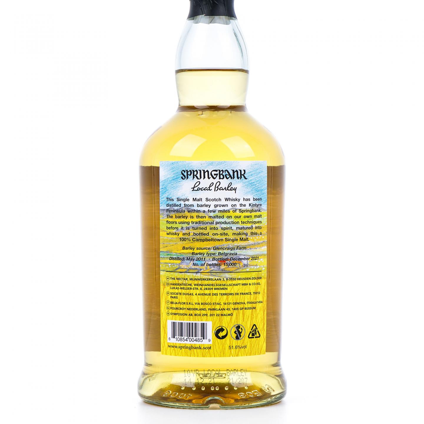 Springbank 云顶 10年 2011-2021 本地大麦 51.6%Vol.