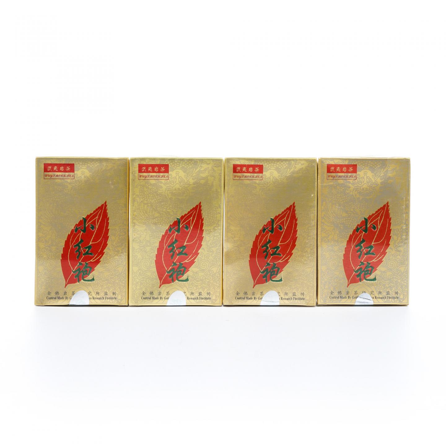 2000年 武夷山金佛茶叶研究所 正岩极品小红袍 4盒组*50克 干仓