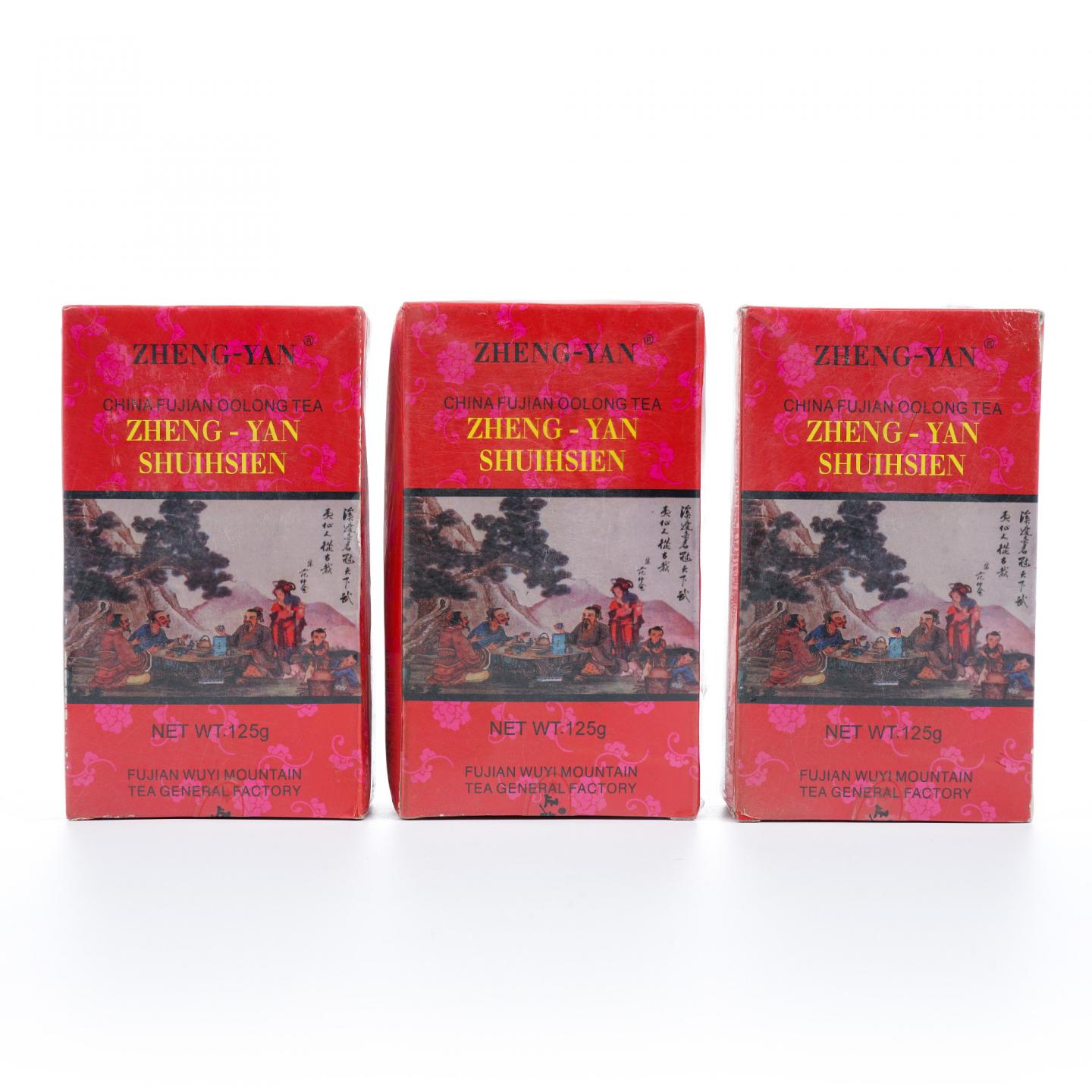 1998年 武夷山市茶叶总厂精制 正岩水仙 3盒*125克 干仓