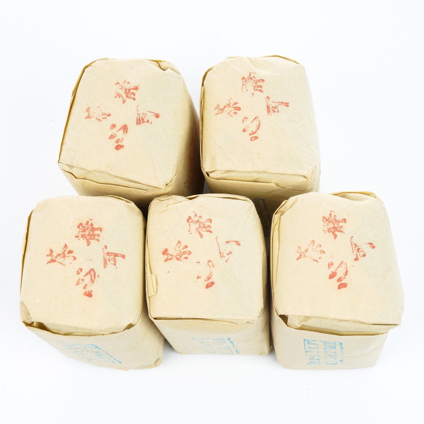 上世纪九十年代 中茶出口金记茶行 甲级正岩素馨兰 5包*50克 干仓