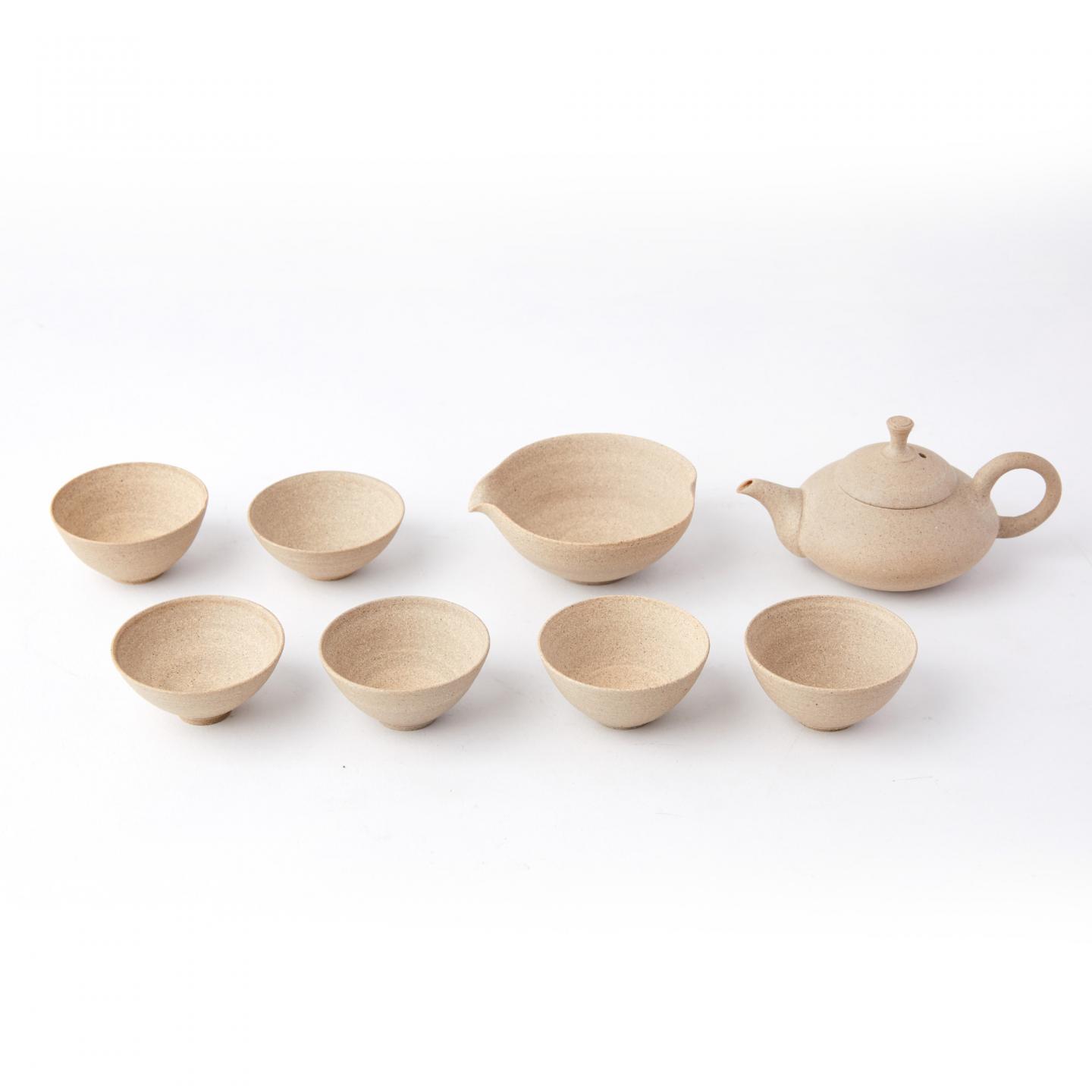 大西忠左｜昭和时期 本手作信乐烧后手壶茶具套装