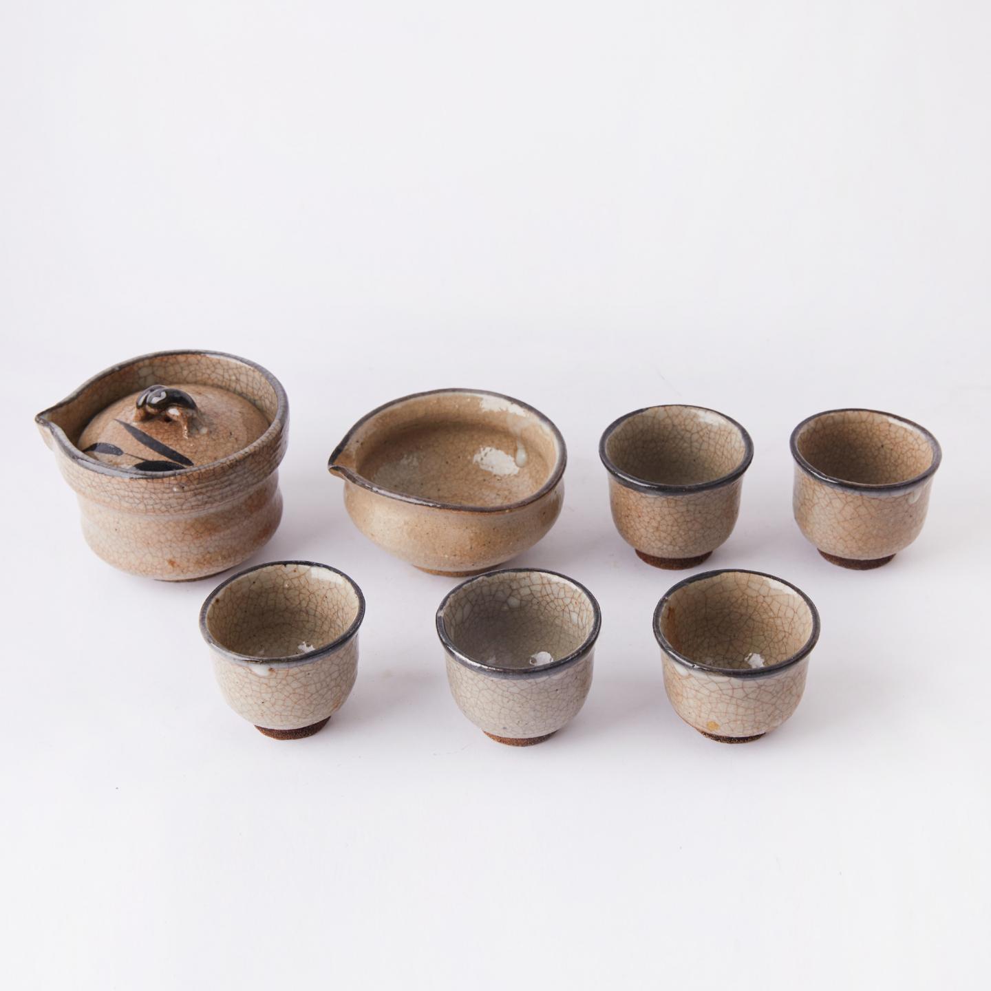 陶艺家大桥裕｜昭和时期 唐津烧僧帽宝瓶套