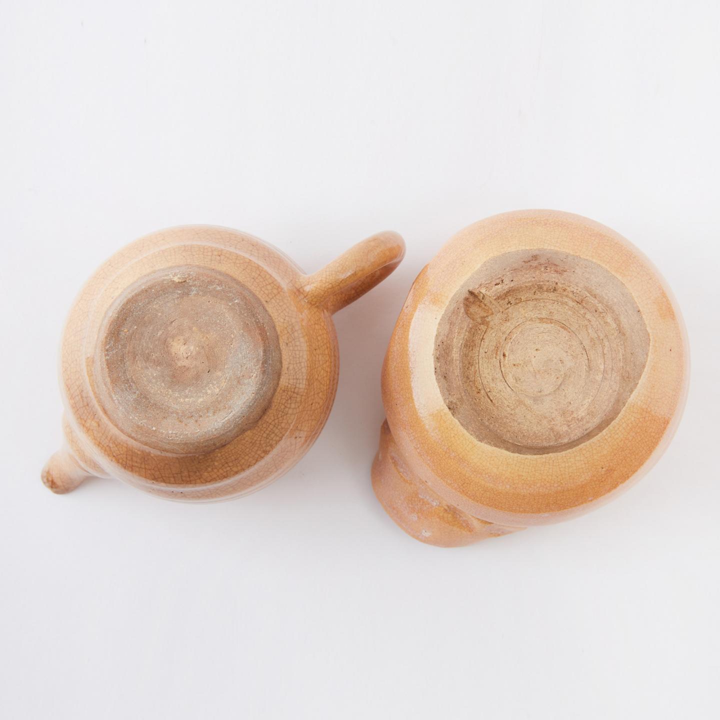 九世坂高丽左卫门｜明治时期 手作萩烧后手壶茶具套