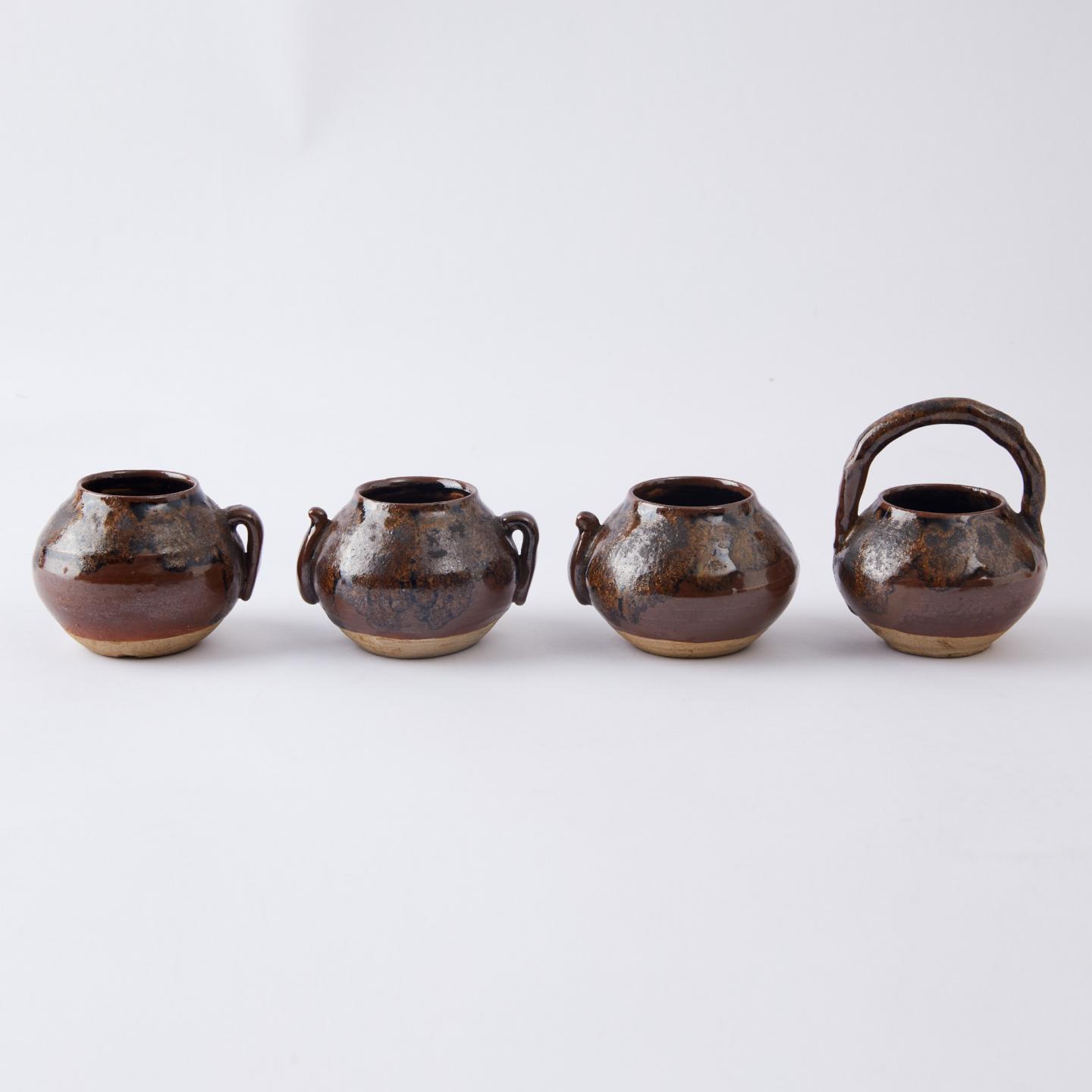 加藤麦袋|明治时期 濑户烧四滴(四季)茶入