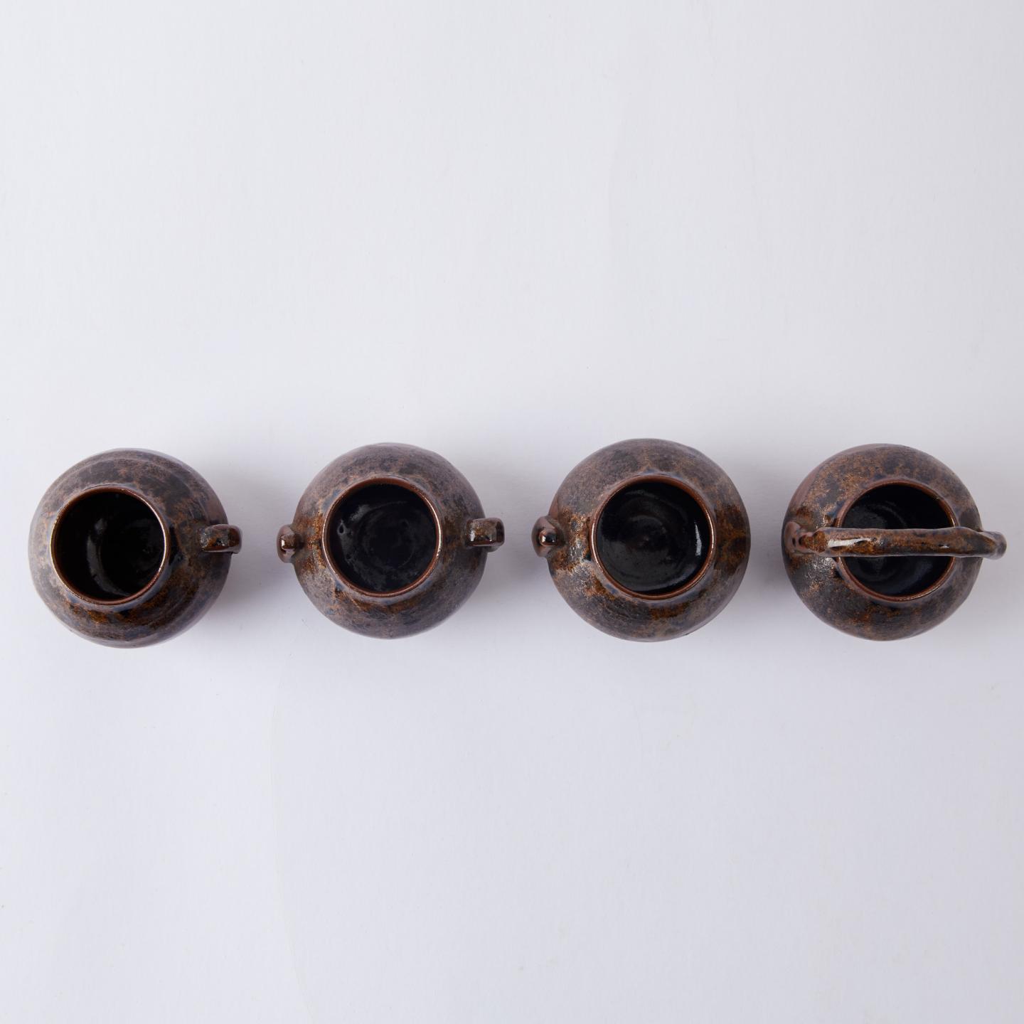 加藤麦袋|明治时期 濑户烧四滴(四季)茶入