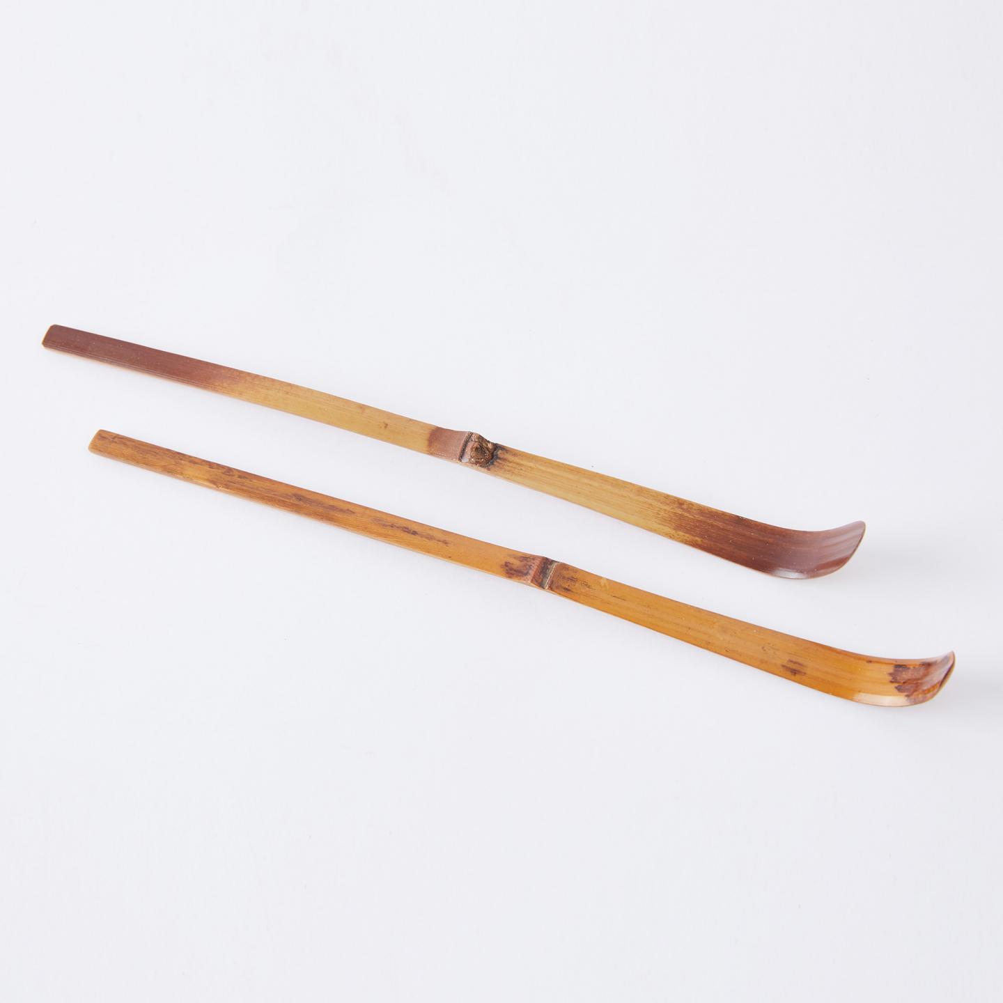 八十翁手作｜明治时期 福禄寿老斑竹茶勺一组