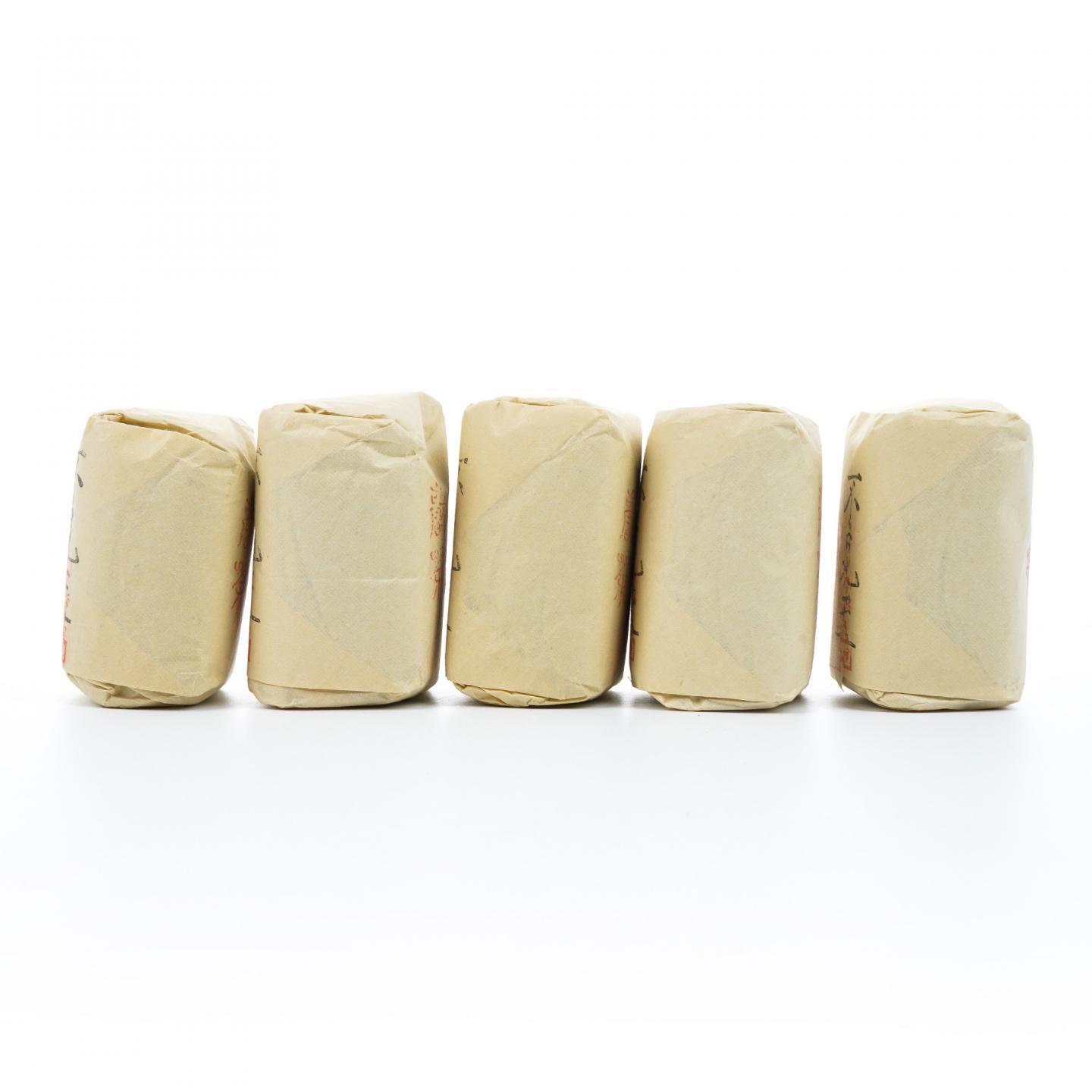 九十年代 中茶公司出口金记茶行 甲级武夷名枞不见天 5包*50克 干仓