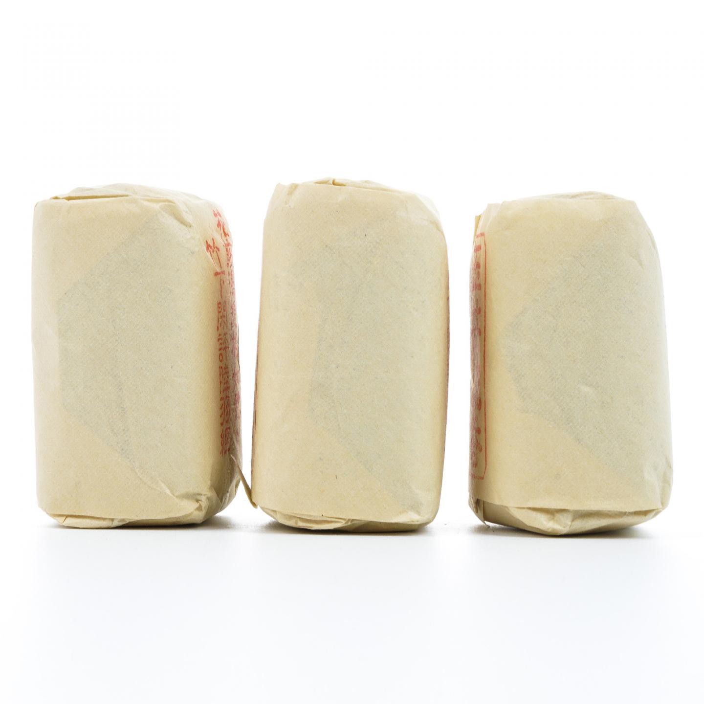 九十年代 中茶公司出口金记茶行 甲级玉井流香 3包*50克 干仓