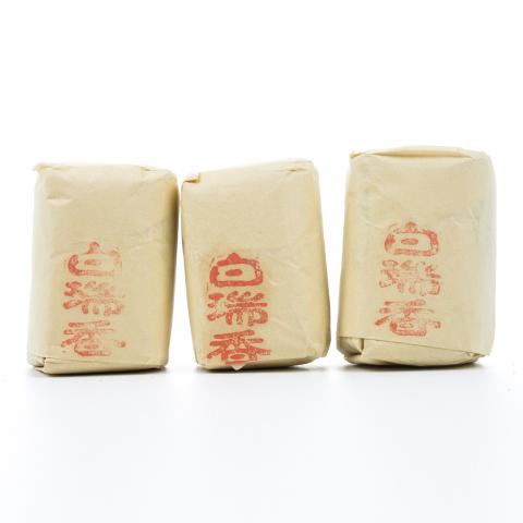 九十年代 中茶出口金记茶行 甲级武夷名枞白瑞香 50克*3包 干仓