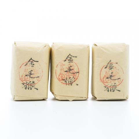 九十年代 中茶公司出口金记茶行 特级名枞金毛猴 50克*3包 干仓