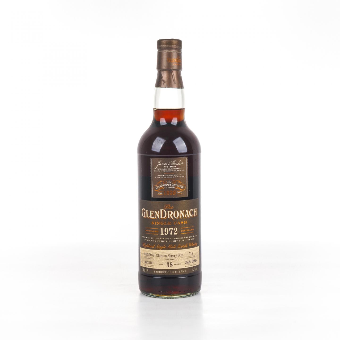 Glendronach 格兰多纳 38年 1972-2010 Batch 2 雪莉单桶#718 国际版