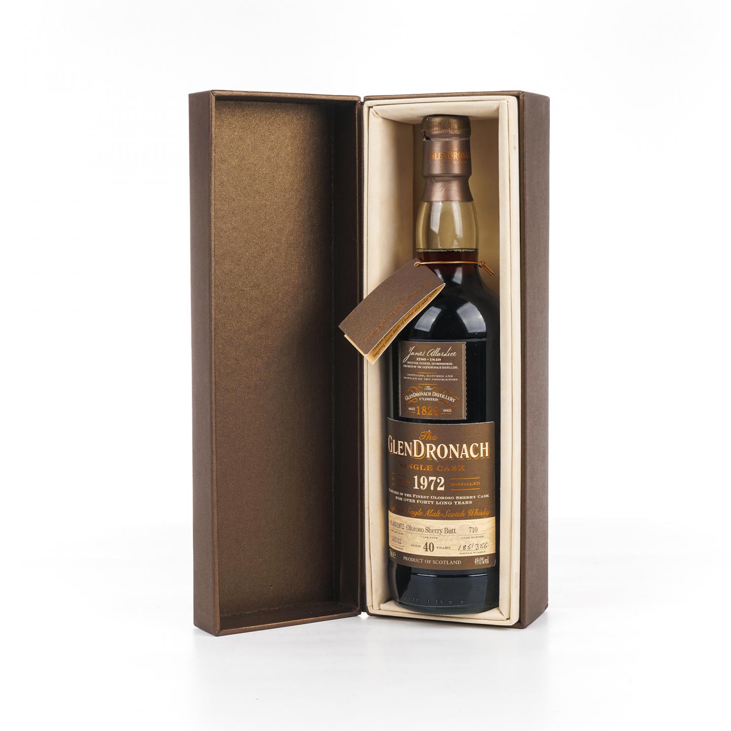 Glendronach 格兰多纳 40年 1972-2012 Batch 7 雪莉单桶#710 国际版