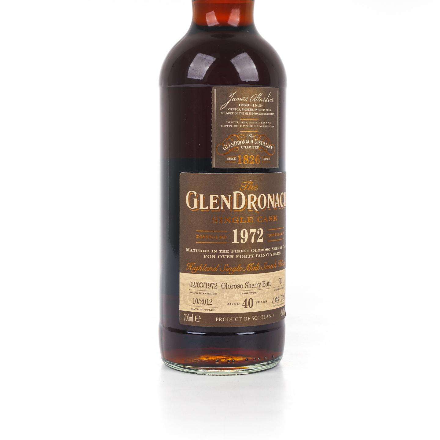 Glendronach 格兰多纳 40年 1972-2012 Batch 7 雪莉单桶#710 国际版
