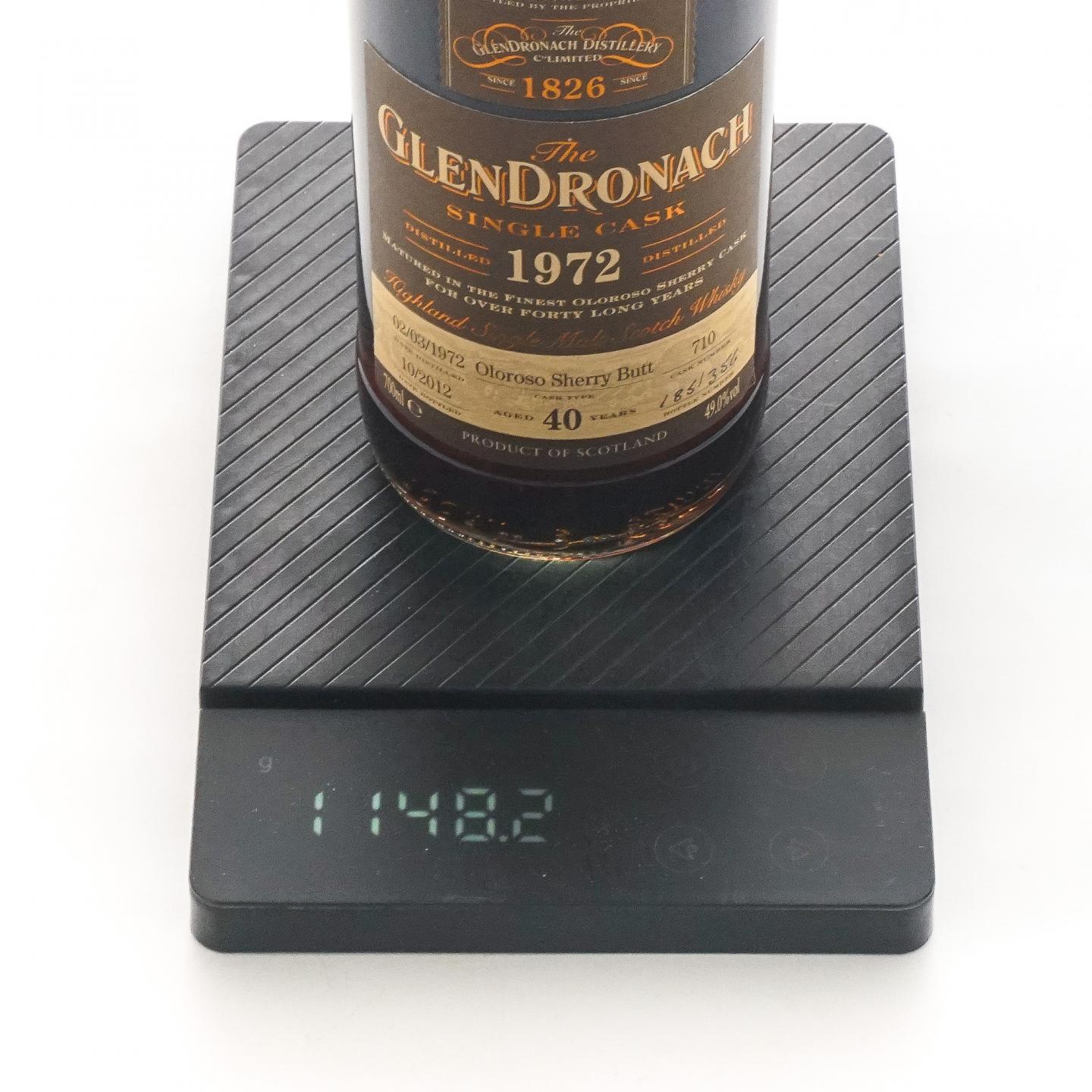 Glendronach 格兰多纳 40年 1972-2012 Batch 7 雪莉单桶#710 国际版