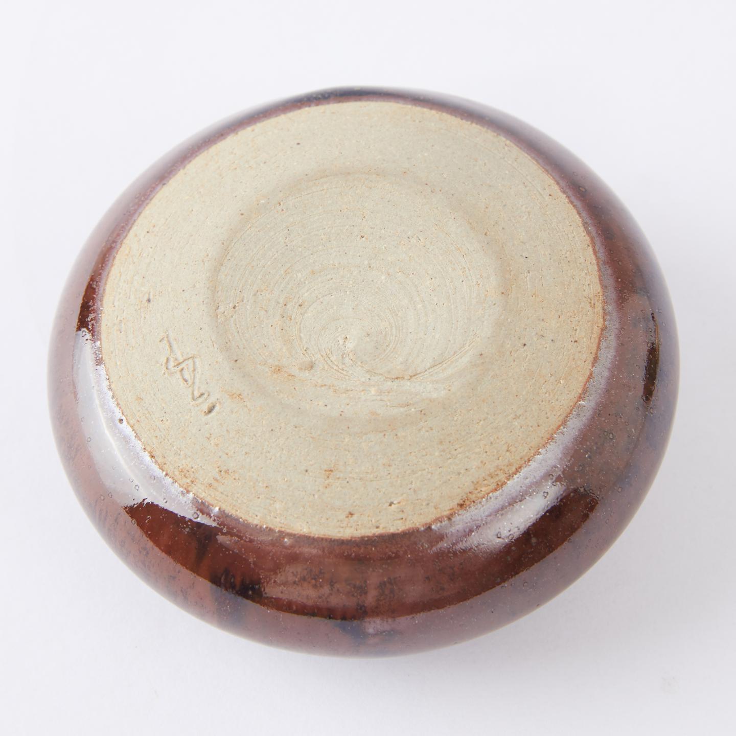 木二作|昭和时期 濑户烧中海茶入(「花鸟」文西阵织)