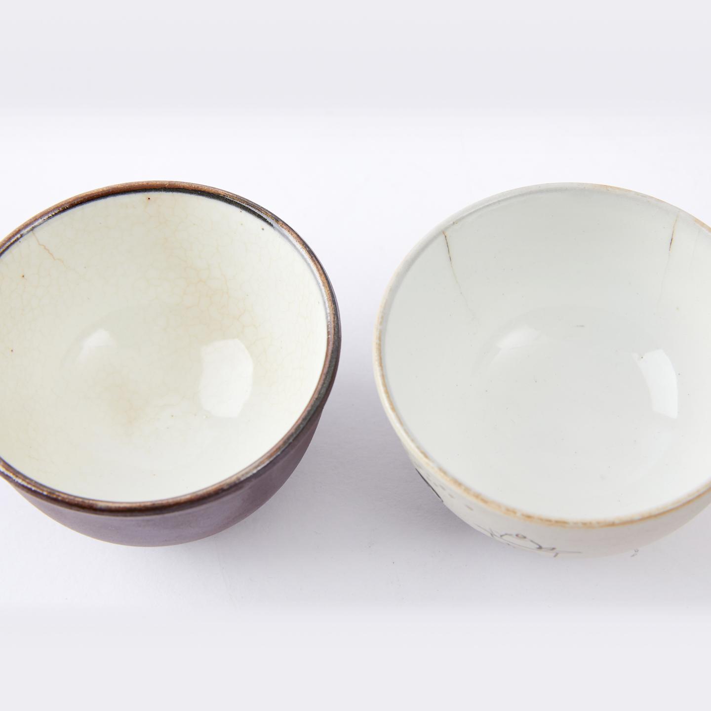 万古烧|明治时期 万古描金手绘茶盏6客