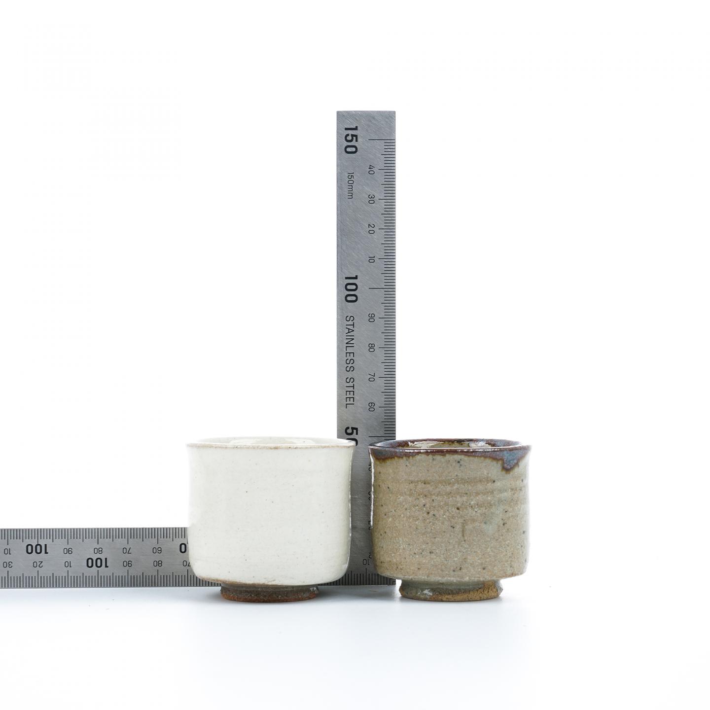 昭和时期｜唐津烧人间国宝·十二代中里太郎右卫门中里无庵 唐津对杯