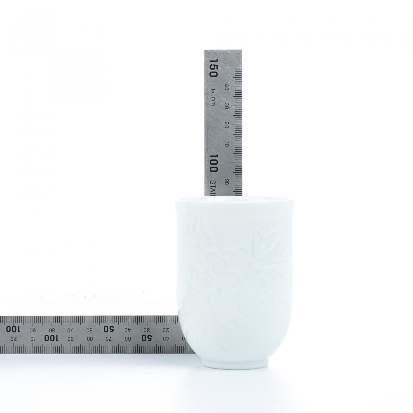 昭和时期｜白瓷人间国宝·奥川忠右卫门作夫妻对汤吞