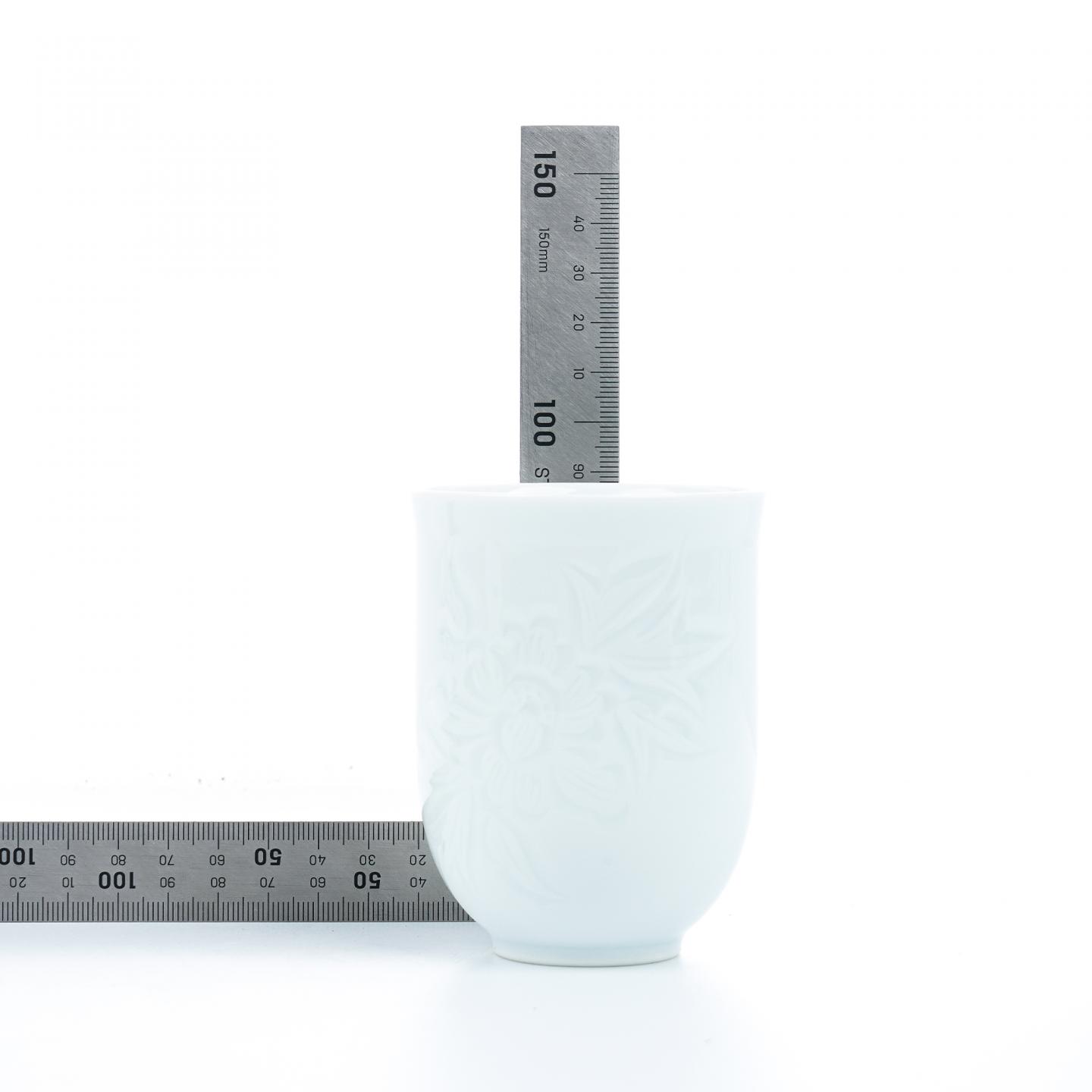 昭和时期｜白瓷人间国宝·奥川忠右卫门作夫妻对汤吞