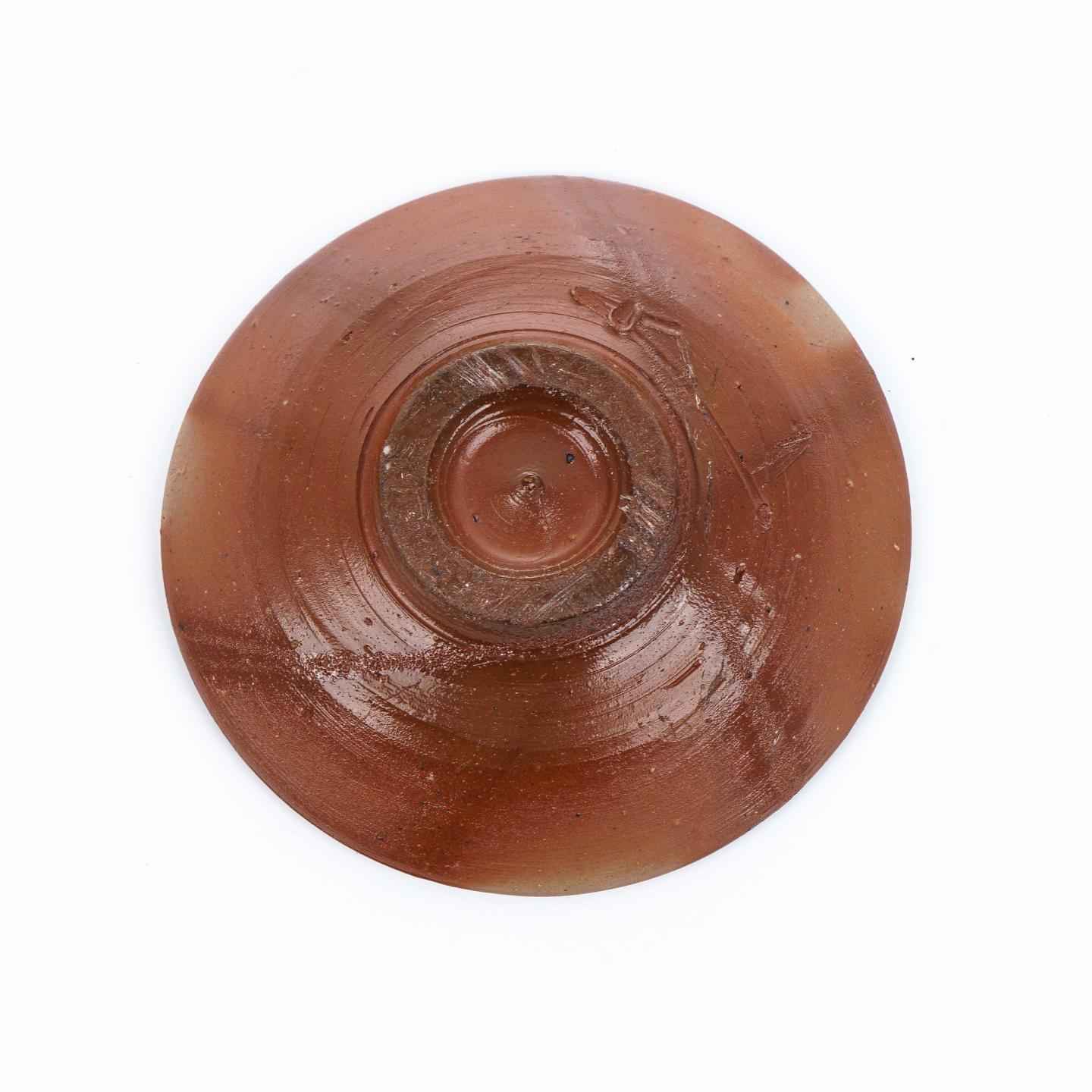 昭和时期｜备前烧人间国宝·藤原雄及其弟藤原恭助 合作寿杯