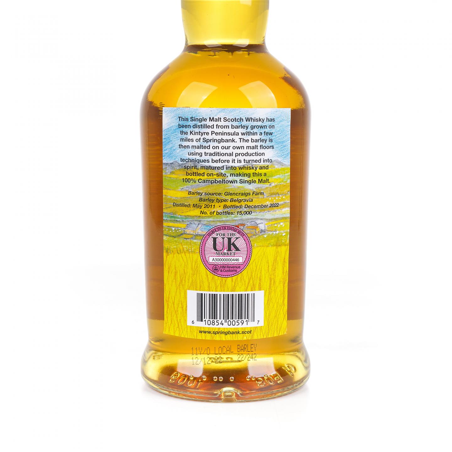 Springbank 云顶 11年 2011-2022 本地大麦 55.1%Vol