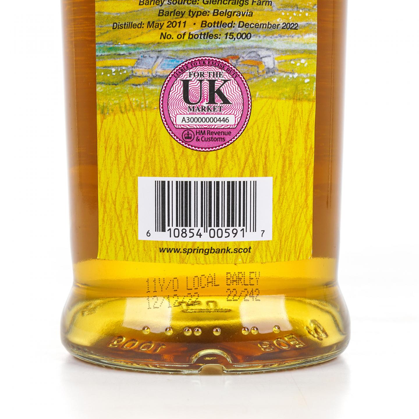 Springbank 云顶 11年 2011-2022 本地大麦 55.1%Vol