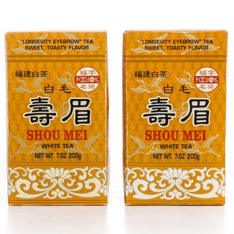 九十年代 出口级福字牌 白毛寿眉 200克*2盒 干仓