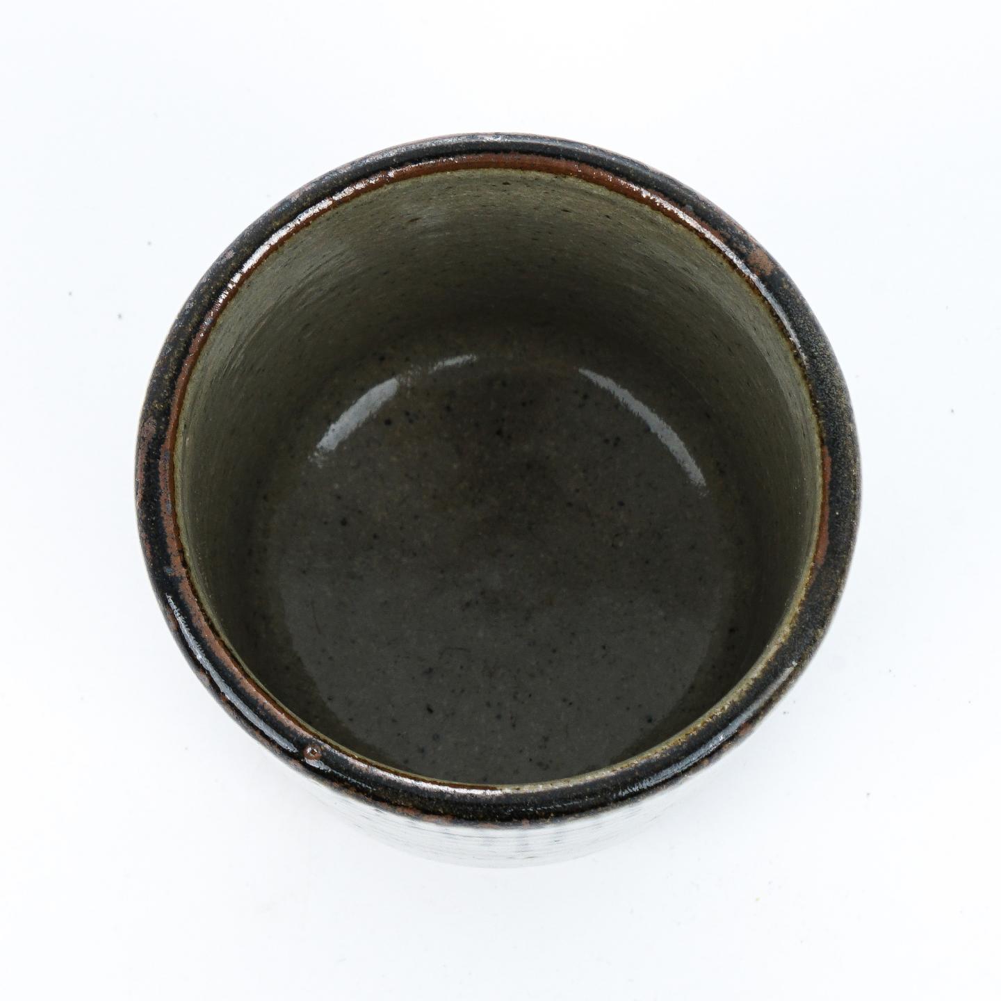 昭和时期｜唐津烧 十三代中里太郎右卫门 中里忠夫作 绘唐津汤吞 带盒