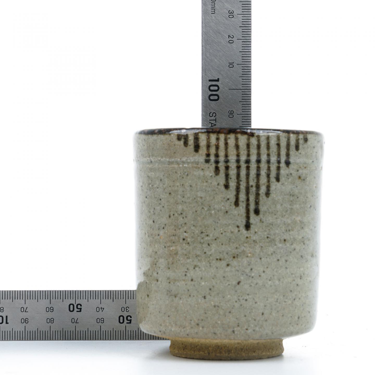 昭和时期｜唐津烧 十三代中里太郎右卫门 中里忠夫作 绘唐津汤吞 带盒