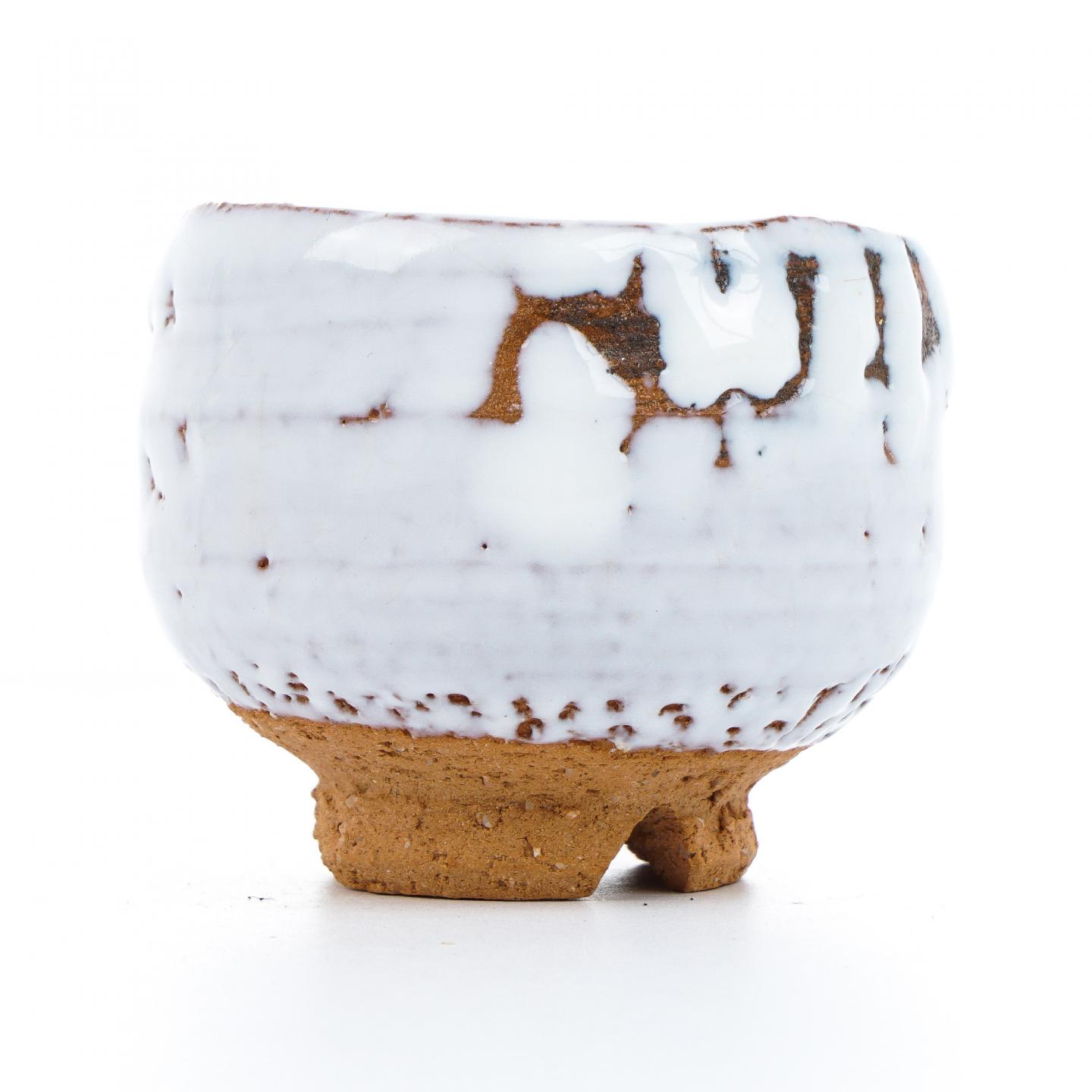 昭和时期｜萩烧 鬼萩大家 渋谷泥詩作 汤吞 带盒