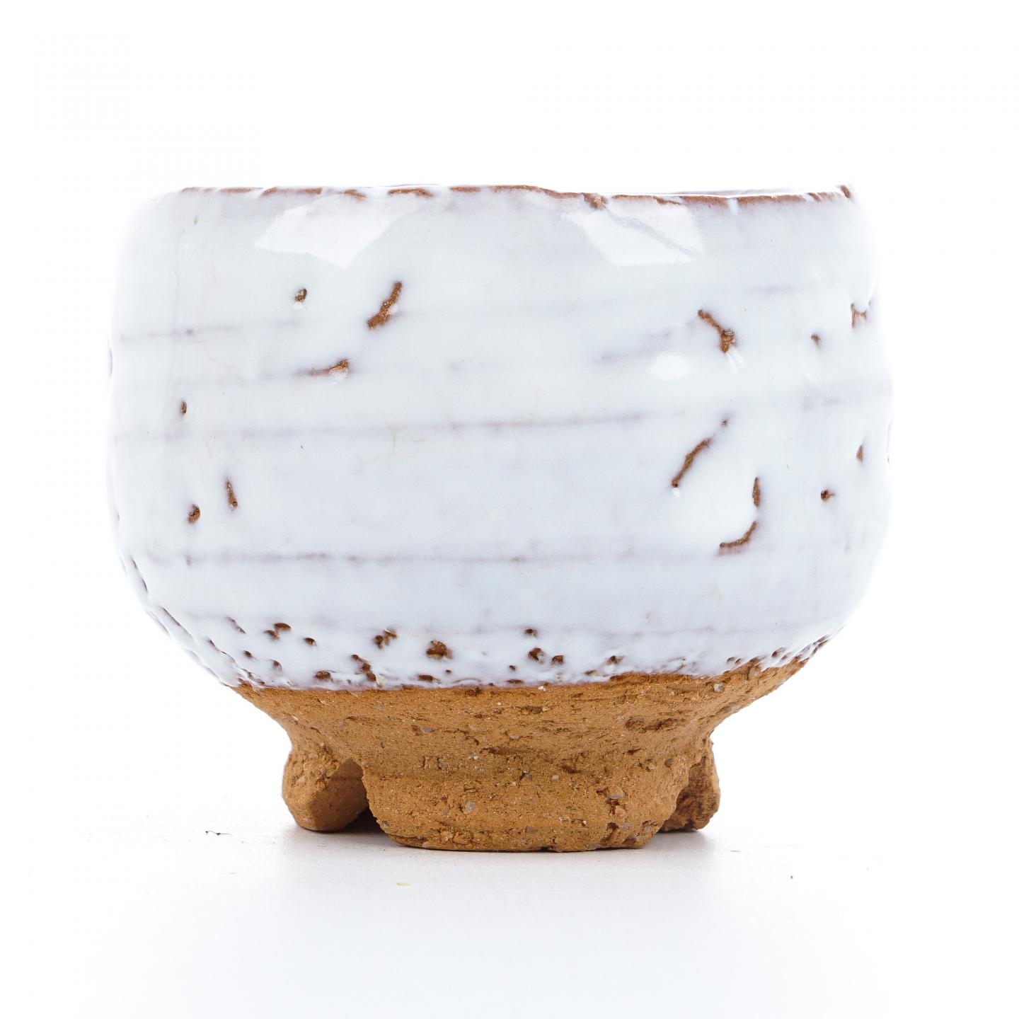 昭和时期｜萩烧 鬼萩大家 渋谷泥詩作 汤吞 带盒