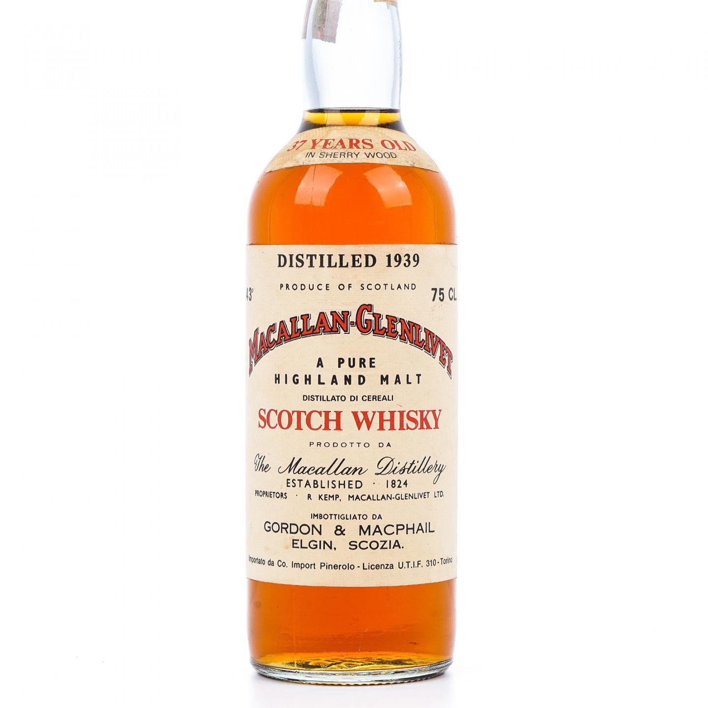 Macallan 麦卡伦 37年 1939 雪莉桶 GM 750ml