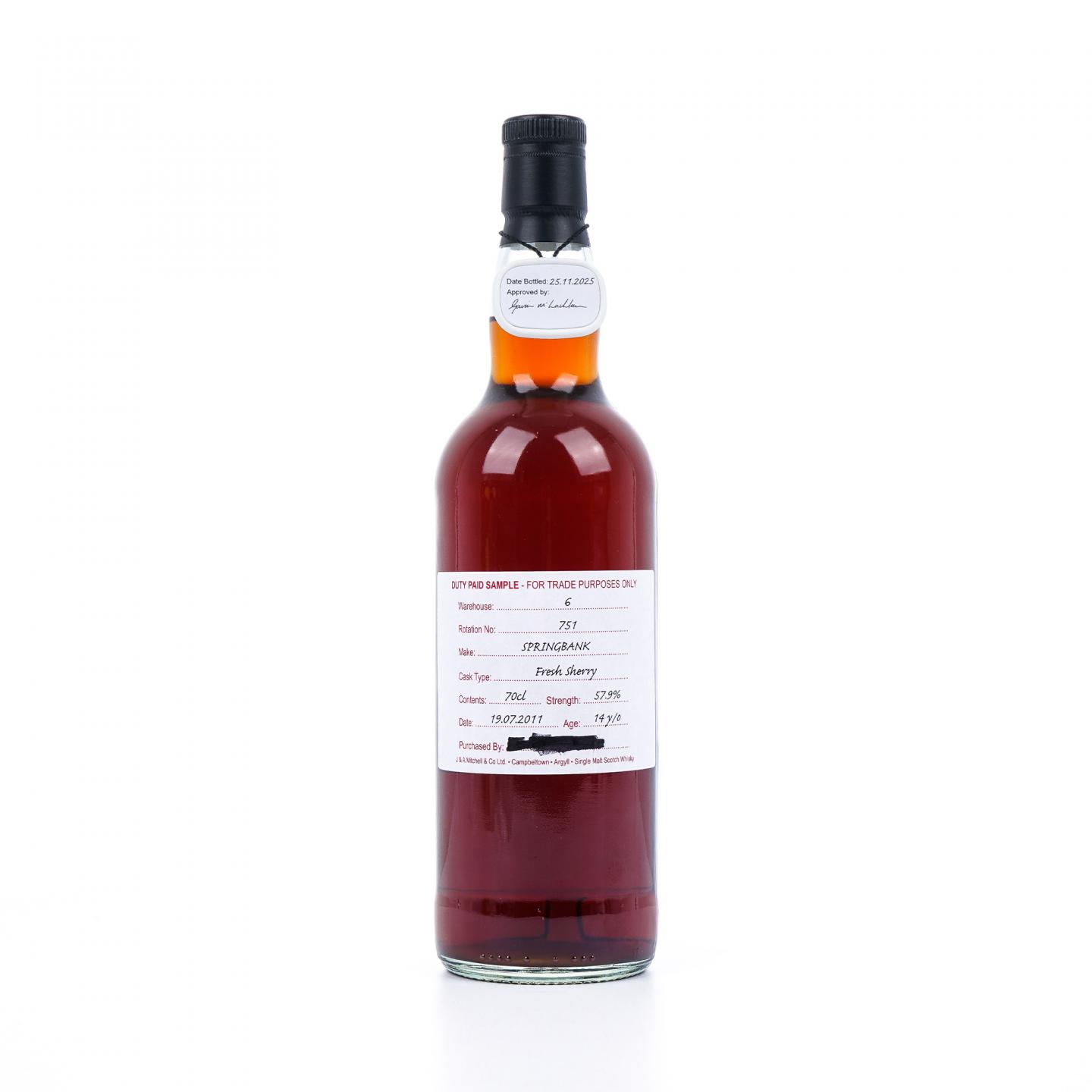 Springbank 云顶 14年 2011 完税瓶