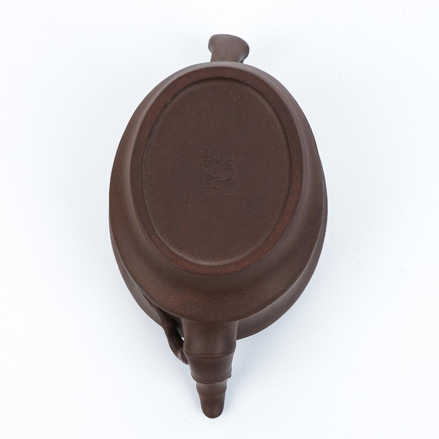 老一厂壶 船竹壶 紫砂壶 约80-90年代 高约83mm