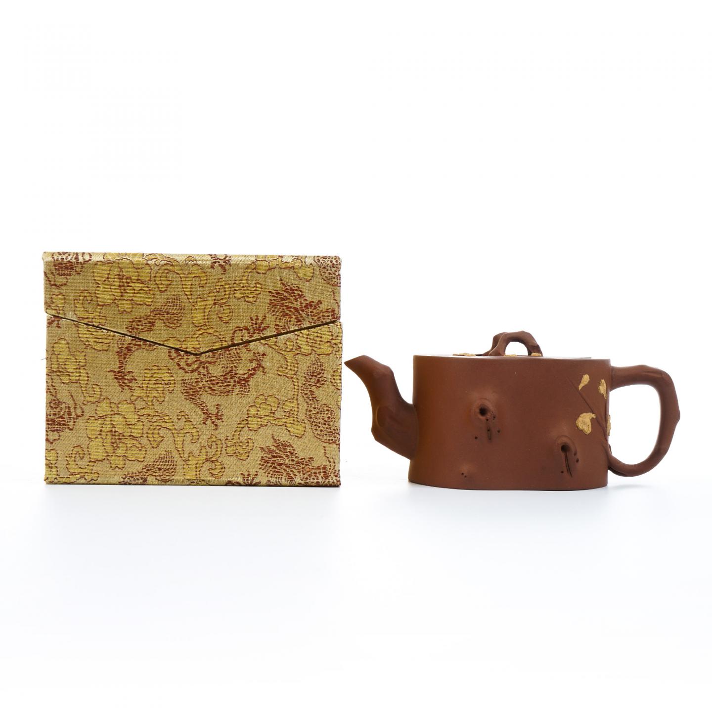 老一厂壶 双色梅桩壶 紫砂壶 约60-70年代 高约83.5mm