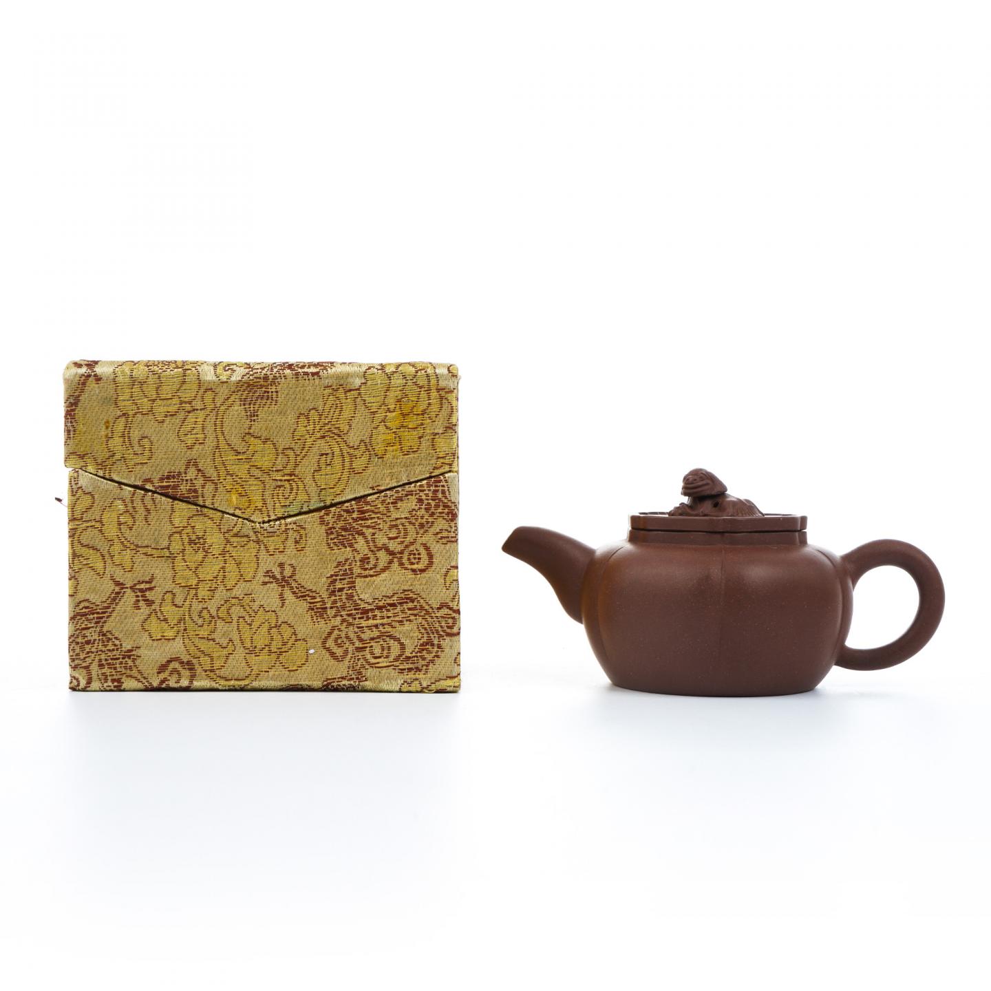 老一厂壶 狮球壶 紫砂壶 约70年代 高约69mm