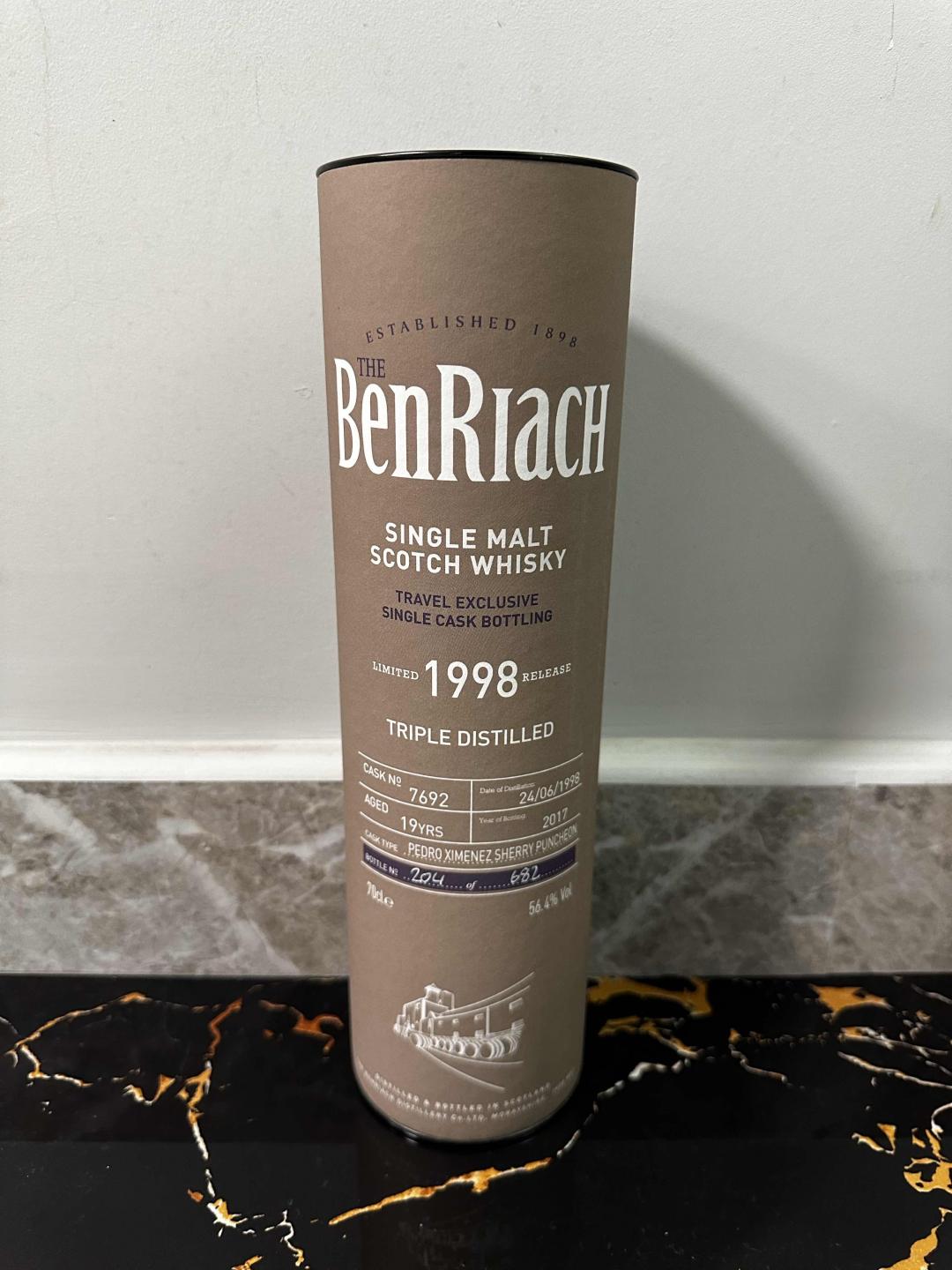 本利亚克1998 PX 雪莉桶 单桶桶强 限量版