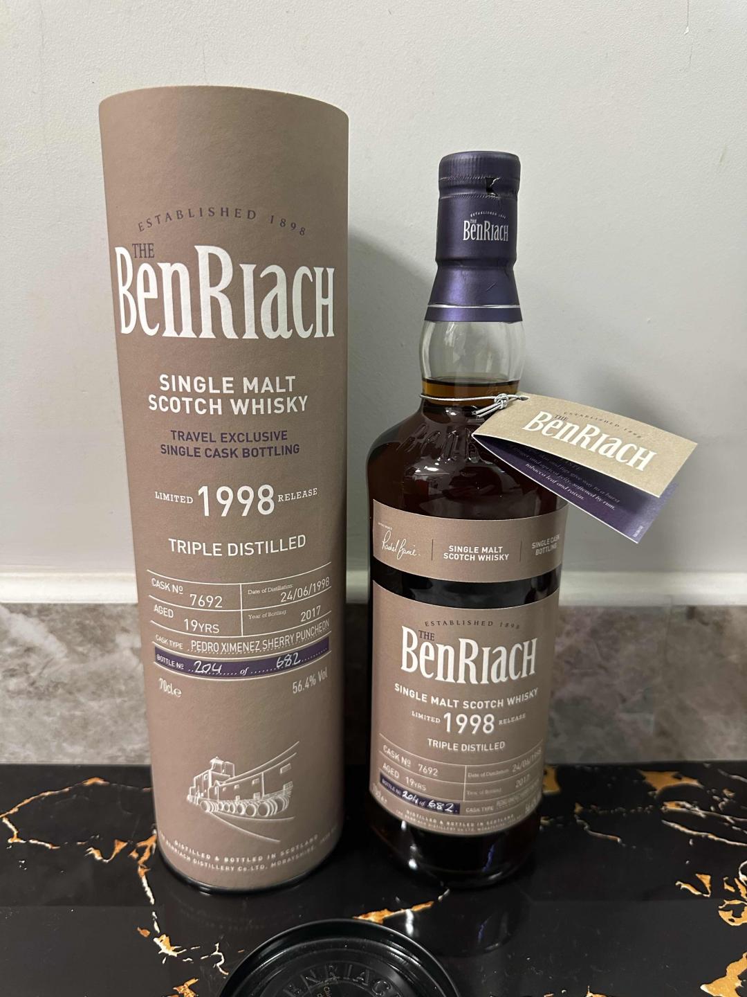 本利亚克1998 PX 雪莉桶 单桶桶强 限量版