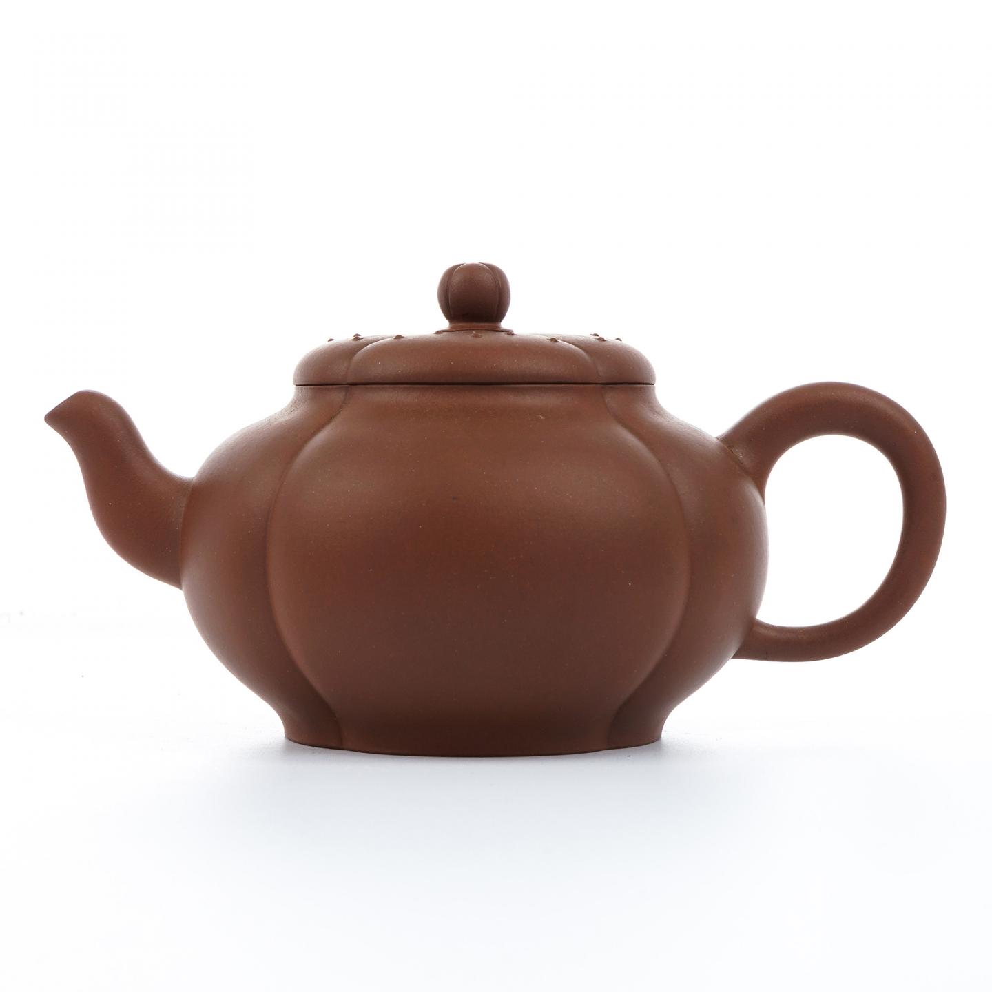 周晶桦 梅花壶 紫砂壶 约90年代 高约90mm