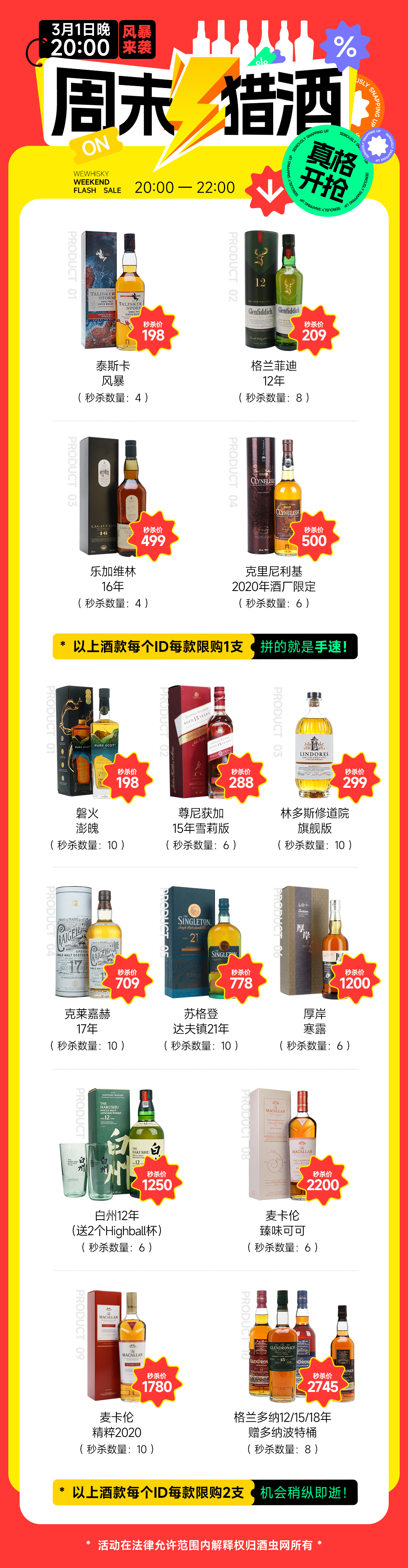 【酒虫网周末猎酒】真格开抢！3月1日晚20点风暴来袭！