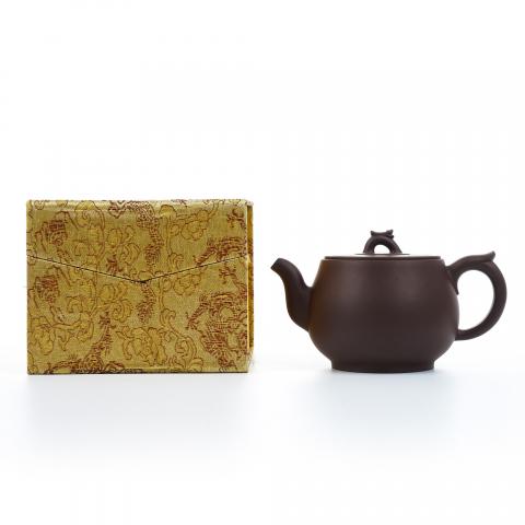 周谏莺 玉惹壶 紫砂壶 约90年代 高约91mm