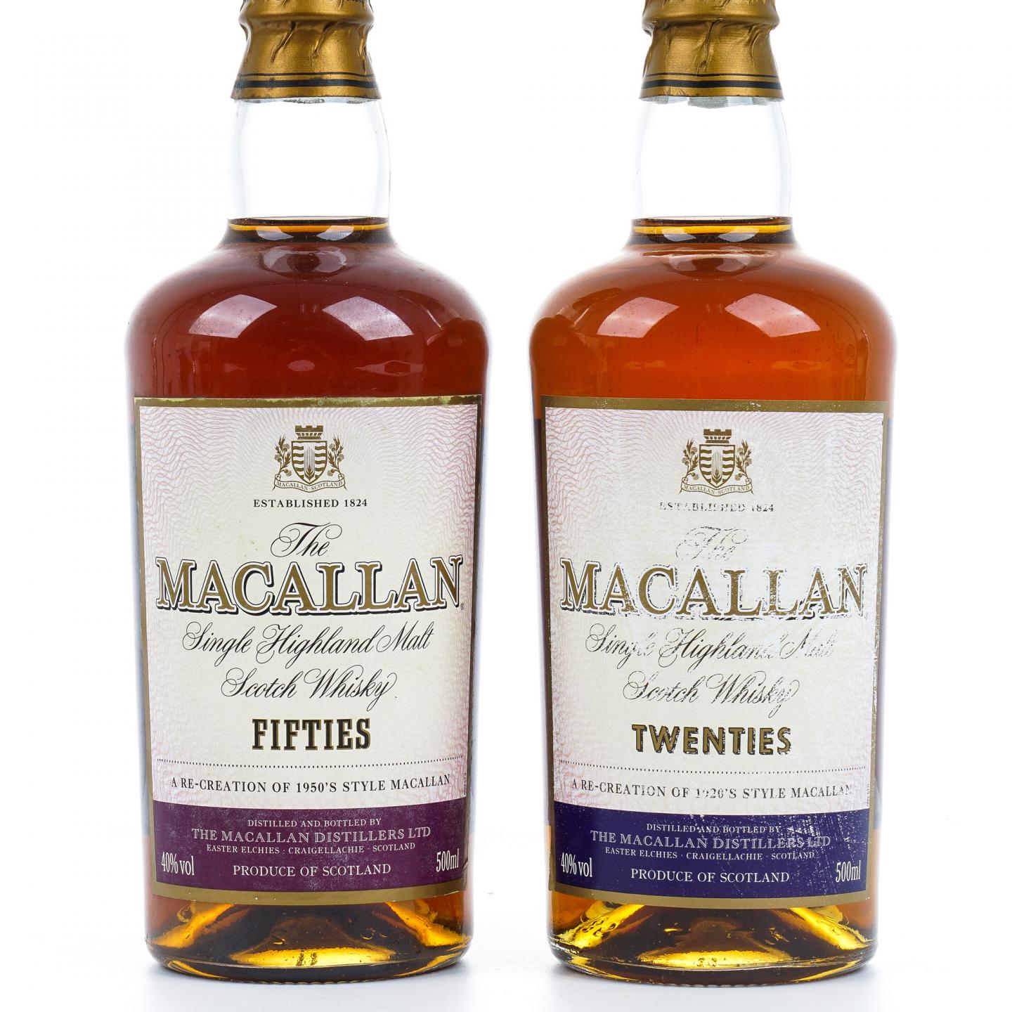 Macallan 麦卡伦 FIFTIES / TWENTIES 2支组*500ml