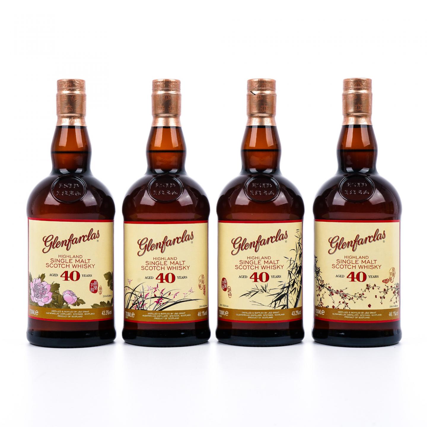 Glenfarclas 格兰花格 40年 兰/竹/菊/梅 4支组