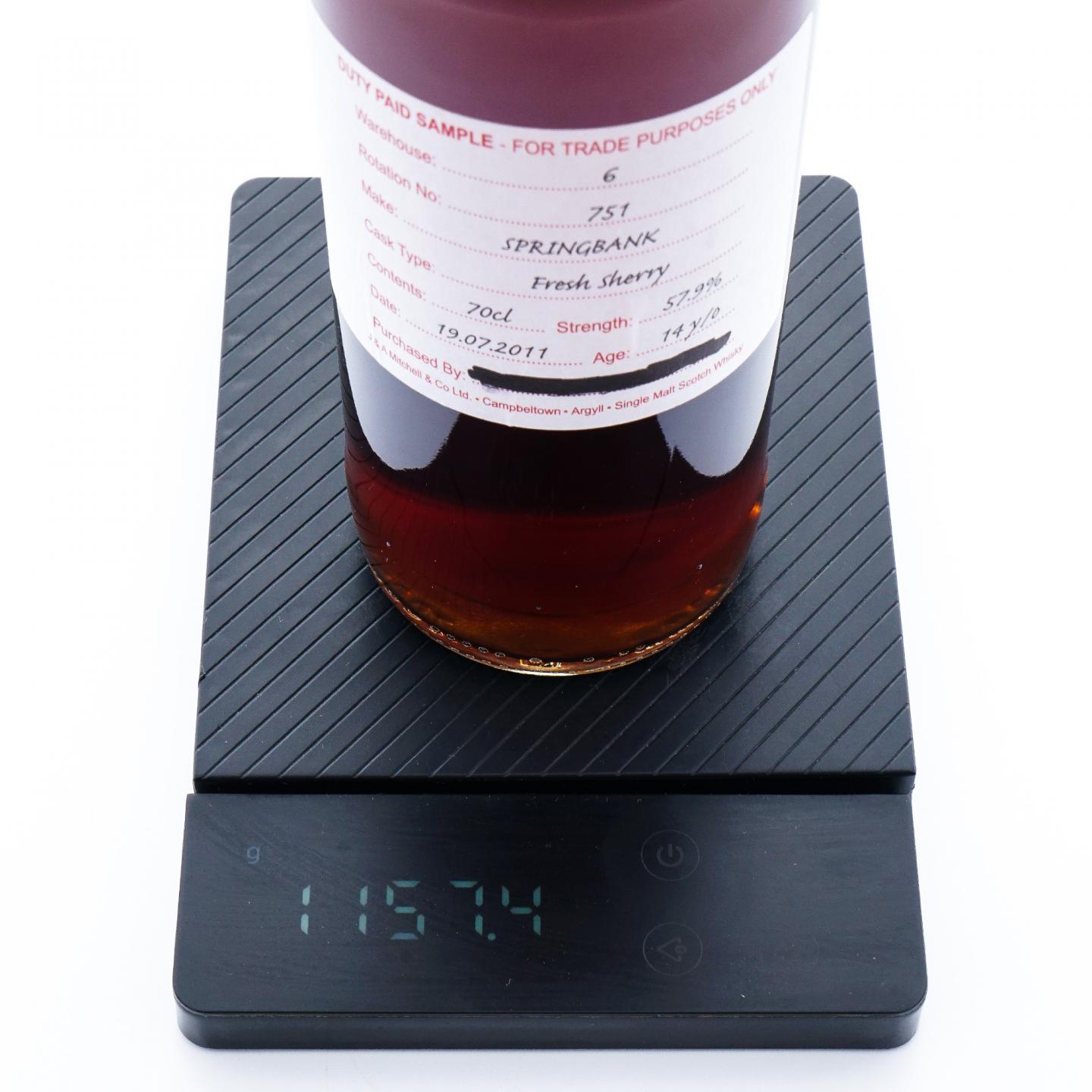 Springbank 云顶 14年 2011 完税瓶 新鲜雪莉桶