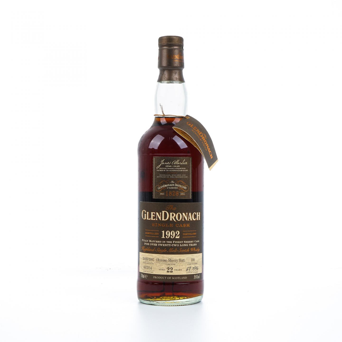 Glendronach 格兰多纳 22年 1992-2014 雪莉单桶#199