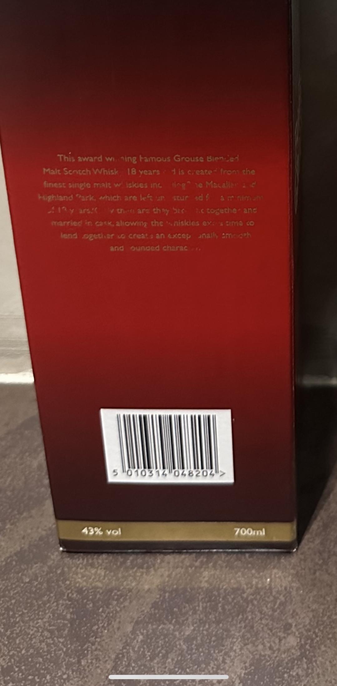 【绝版停产好酒】威雀18