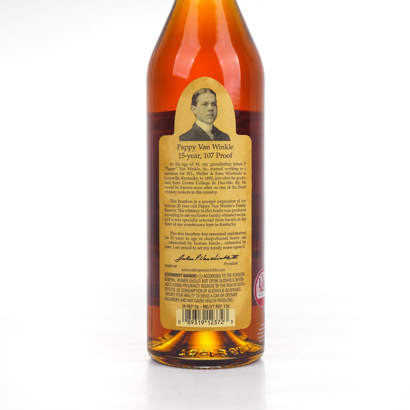 Pappy Van Winkle 15年 美国波本威士忌 750ml