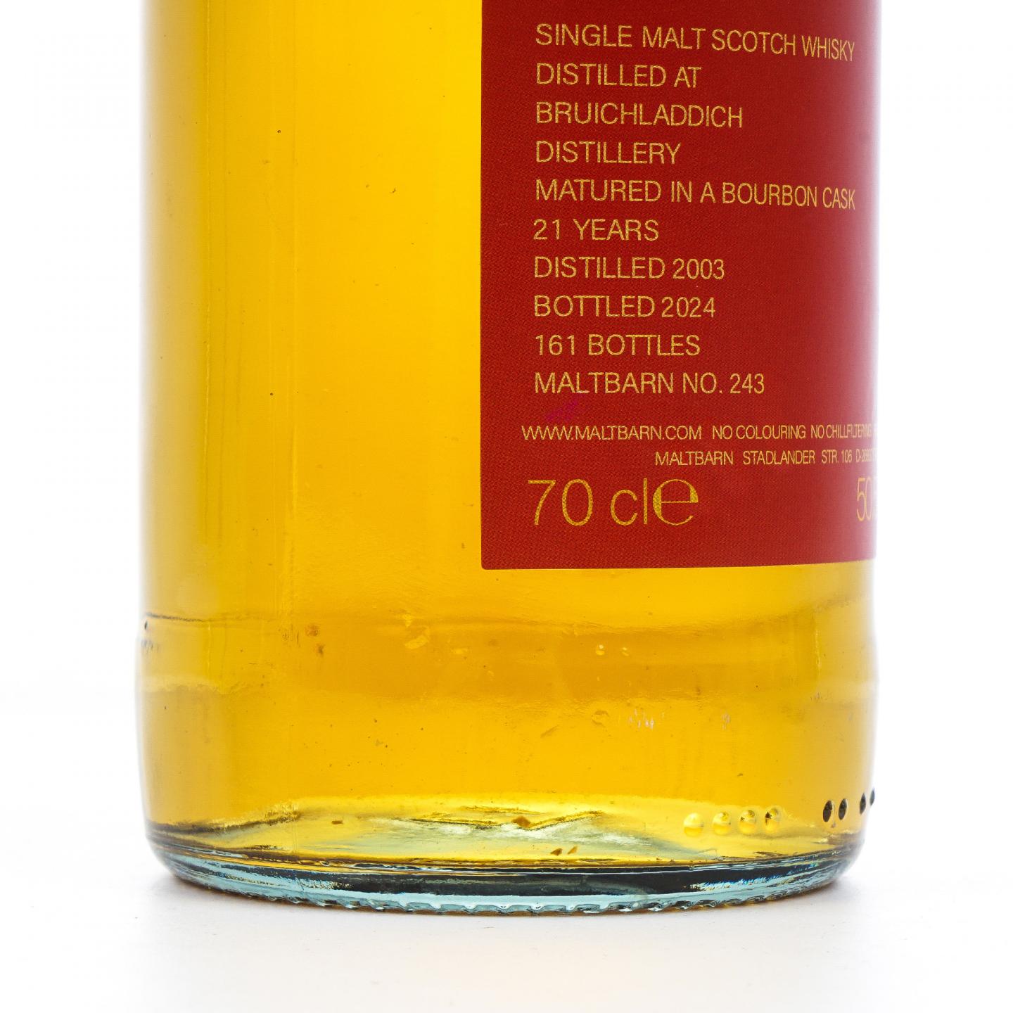 Bruichladdich 布赫拉迪 21年 2003-2024 Maltbarn